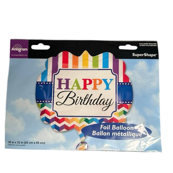 Premium Happy Birthday Balloon Set – 3 Pc Bundle Anagram/Qualatex Foil Balloons - Picture 5 of 8
